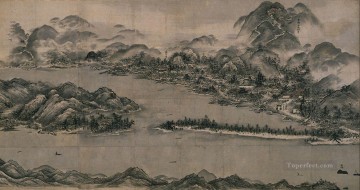 view of ama no hashidate 1505 Sessho Toyo Japanese Oil Paintings